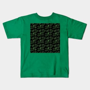 Hidden Within The Jungle Ferns Abstract Pattern (MD23SMR014) Kids T-Shirt